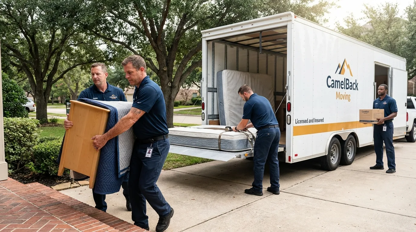 Crew loading residential truck for cross-state move from Midland Park, NJ